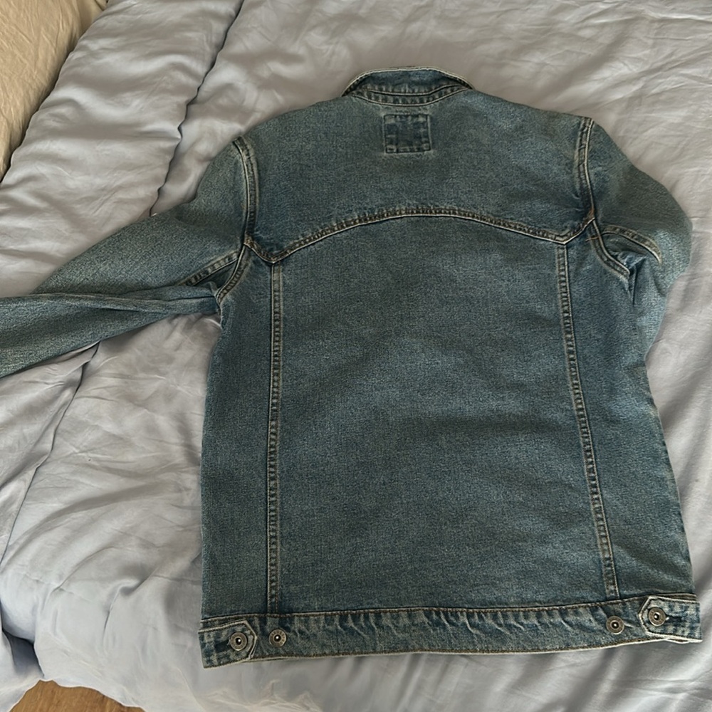 Vintage Denim Jacket Barney Cools Patchwork Medium - image 3